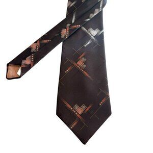 VTG YVES ST LAURENT - Men’s Tie - Brown - polyester - 57”